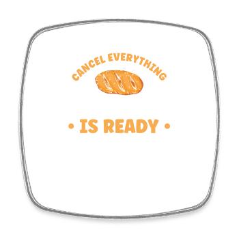 Bread Baking Gift Bakery Quote Baker - Square fridge magnet - white - Front