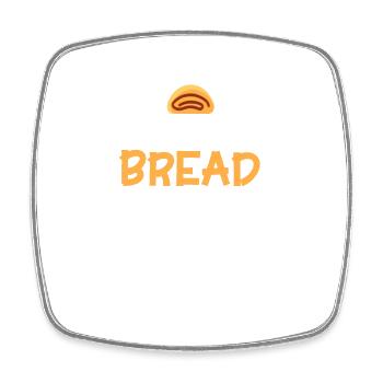 Bread Baking Gift Bakery Quote Baker - Square fridge magnet - white - Front