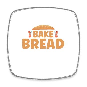 Bread Baking Gift Bakery Quote Baker - Square fridge magnet - white - Front