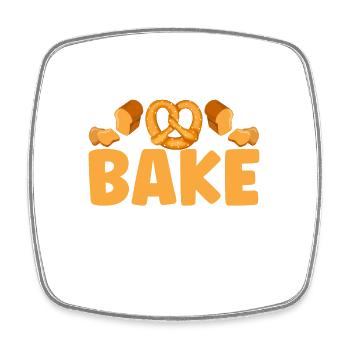 Brotbacken Geschenk Bäckerei Zitat Bäcker - Viereckiger Kühlschrankmagnet - Weiß - Vorne
