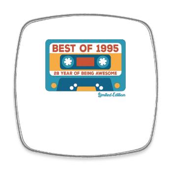 1995 Vintage Vintage Retro Cadeau D’anniversaire - Magnet carré - blanc - Devant