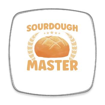 Bread Baking Gift Bakery Quote Baker - Square fridge magnet - white - Front