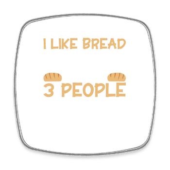 Brotbacken Geschenk Bäckerei Zitat Bäcker - Viereckiger Kühlschrankmagnet - Weiß - Vorne