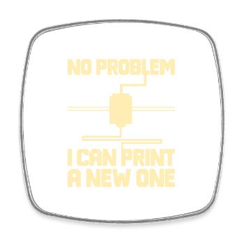 3D Printer 3D Printing - Square fridge magnet - white - Front