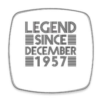 Legenden Geburtstag Dezember 1957 geboren Geschenk - Viereckiger Kühlschrankmagnet - Weiß - Vorne