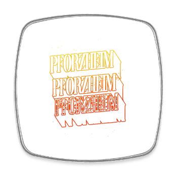 Pforzheim Allemagne City Skyline Home Police - Magnet carré - blanc - Devant