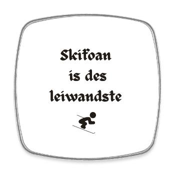 Skifoan - Viereckiger Kühlschrankmagnet - Weiß - Vorne