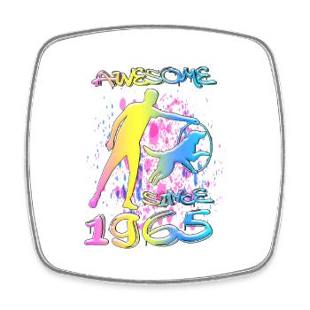 Awesome since 1965. Agility, Hundetraining - Square fridge magnet - white - Front
