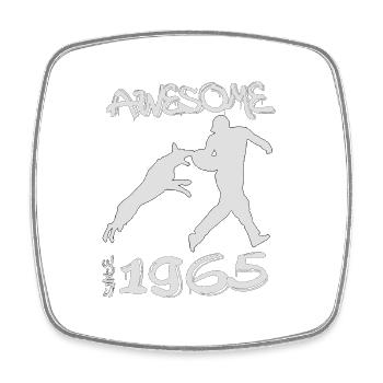 Awesome since 1965. Agility, Hundetraining - Viereckiger Kühlschrankmagnet - Weiß - Vorne