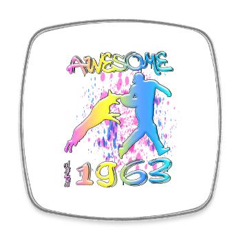 Awesome since 1963. Agility, Hundetraining - Viereckiger Kühlschrankmagnet - Weiß - Vorne