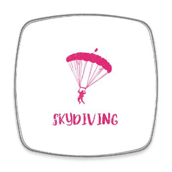 Skydiving Lover Girls Just A Girl Who - Magnet carré - blanc - Devant