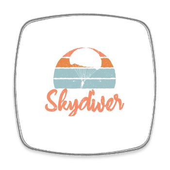 Funny Skydiving Lover I Never Dreamed - Square fridge magnet - white - Front