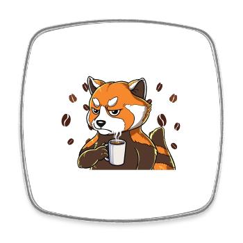 Fass mein Kaffee an und ich klatsch dich Kaffee - Viereckiger Kühlschrankmagnet - Weiß - Vorne