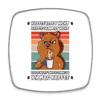 Kaffee Redet Nicht Kaffee Jammert Nicht Quokka - Viereckiger Kühlschrankmagnet - Weiß - Vorne