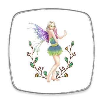 Natur Fantasy Elfe Fee Feen Märchen Kinder Kind - Viereckiger Kühlschrankmagnet - Weiß - Vorne