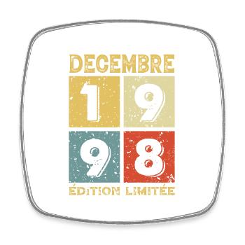 Anniversaire Vintage Idée Cadeau Décembre 1998 - Magnet carré - blanc - Devant