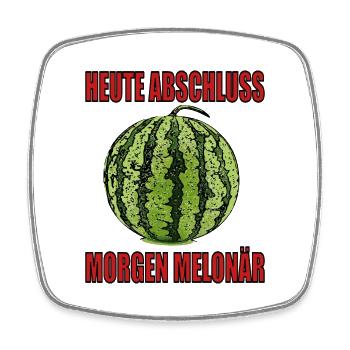 Abitur Melonär Millionär T shirt Design - Viereckiger Kühlschrankmagnet - Weiß - Vorne