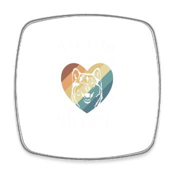 Just a Girl who loves Alaskan Malamutes - Square fridge magnet - white - Front
