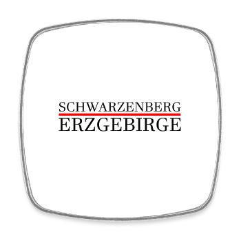 Schwarzenberg Erzgebirge - Viereckiger Kühlschrankmagnet - Weiß - Vorne