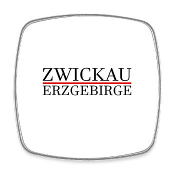 Zwickau Erzgebirge - Viereckiger Kühlschrankmagnet - Weiß - Vorne