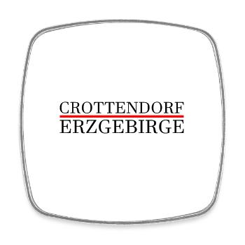 Crottendorf Erzgebirge - Viereckiger Kühlschrankmagnet - Weiß - Vorne