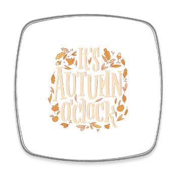it's autumn o'clock - Viereckiger Kühlschrankmagnet - Weiß - Vorne