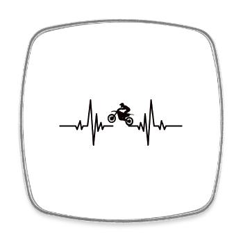 Motorrad Mofa Motorcross Motorradfahrer Geschenk - Viereckiger Kühlschrankmagnet - Weiß - Vorne