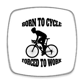 Bike Cycling Mountainbike Bike Tour Cycling - Square fridge magnet - white - Front