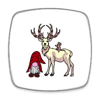 Nicholas Xmas Christmas Fantasy Christmas Child - Square fridge magnet - white - Front