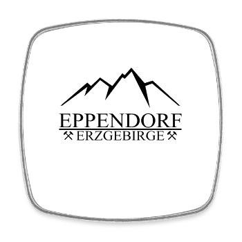 Eppendorf Erzgebirge - Viereckiger Kühlschrankmagnet - Weiß - Vorne