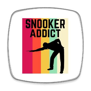 Snooker Addict Snooker Fan Colourful Snooker Lover - Square fridge magnet - white - Front