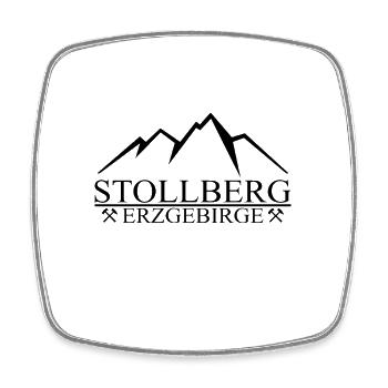 Stollberg Erzgebirge Berge - Viereckiger Kühlschrankmagnet - Weiß - Vorne