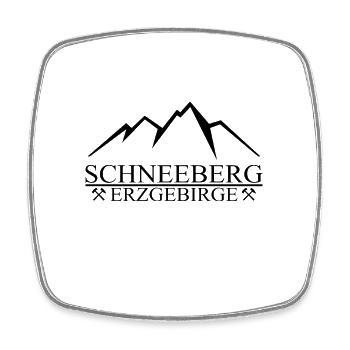 Schneeberg Erzgebirge Berge - Viereckiger Kühlschrankmagnet - Weiß - Vorne