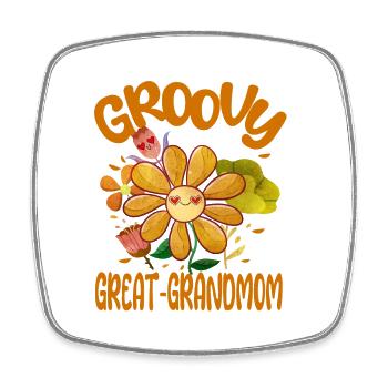 Groovy Arrière-grand-mère Famille assortie vintage - Magnet carré - blanc - Devant