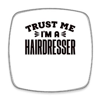 Coiffeur avec coeur coiffeur coiffeur cadeau de coiffure - Magnet carré - blanc - Devant