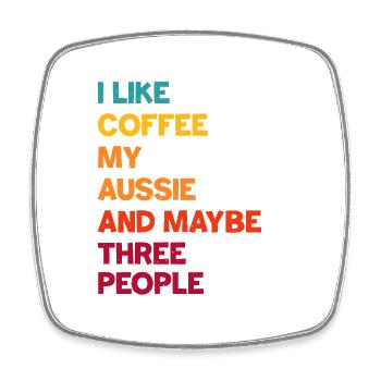 Australian Shepherd Gift - Square fridge magnet - white - Front