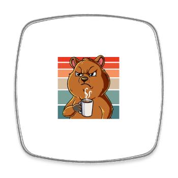 Je Déteste Les Gens Café - Magnet carré - blanc - Devant