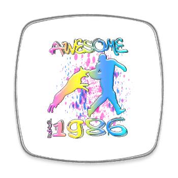 Awesome since 1986. Agility, Hundetraining - Viereckiger Kühlschrankmagnet - Weiß - Vorne