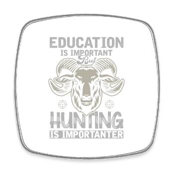 Hunting - Viereckiger Kühlschrankmagnet - Weiß - Vorne