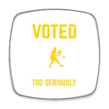 Pickleball Funny Pickleball Player Take Too Seriou - Viereckiger Kühlschrankmagnet - Weiß - Vorne