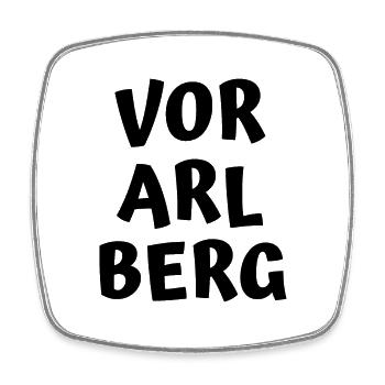 Vorarlberg - Viereckiger Kühlschrankmagnet - Weiß - Vorne