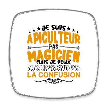 Apiculteur pas Magicien | le Meilleur Apiculteur - Magnet carré - blanc - Devant