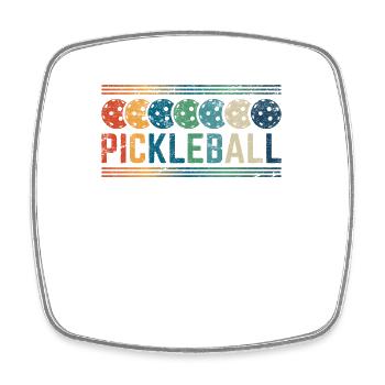 Funny Pickleball Player Sports Player Lover Pickle - Square fridge magnet - white - Front