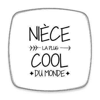 Nièce / Neveu / Oncle / Tante - Magnet carré - blanc - Devant