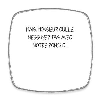 Cinéma / Citation / Série télé / Geek - Magnet carré - blanc - Devant