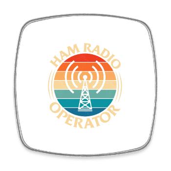 Ham Radio Operator Amateur Morse - Square fridge magnet - white - Front