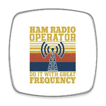 Ham Radio Operator Amateur - Square fridge magnet - white - Front