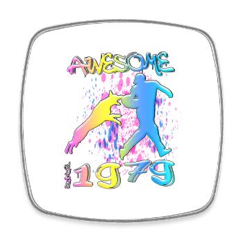 Awesome since 1979. Agility, Hundetraining - Viereckiger Kühlschrankmagnet - Weiß - Vorne