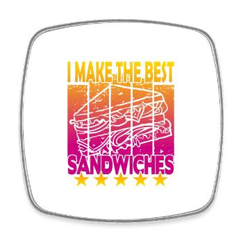 Je fais les meilleurs sandwichs - Magnet carré - blanc - Devant
