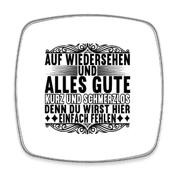 Abschiedsgeschenk Kollege Jobwechsel - Viereckiger Kühlschrankmagnet - Weiß - Vorne